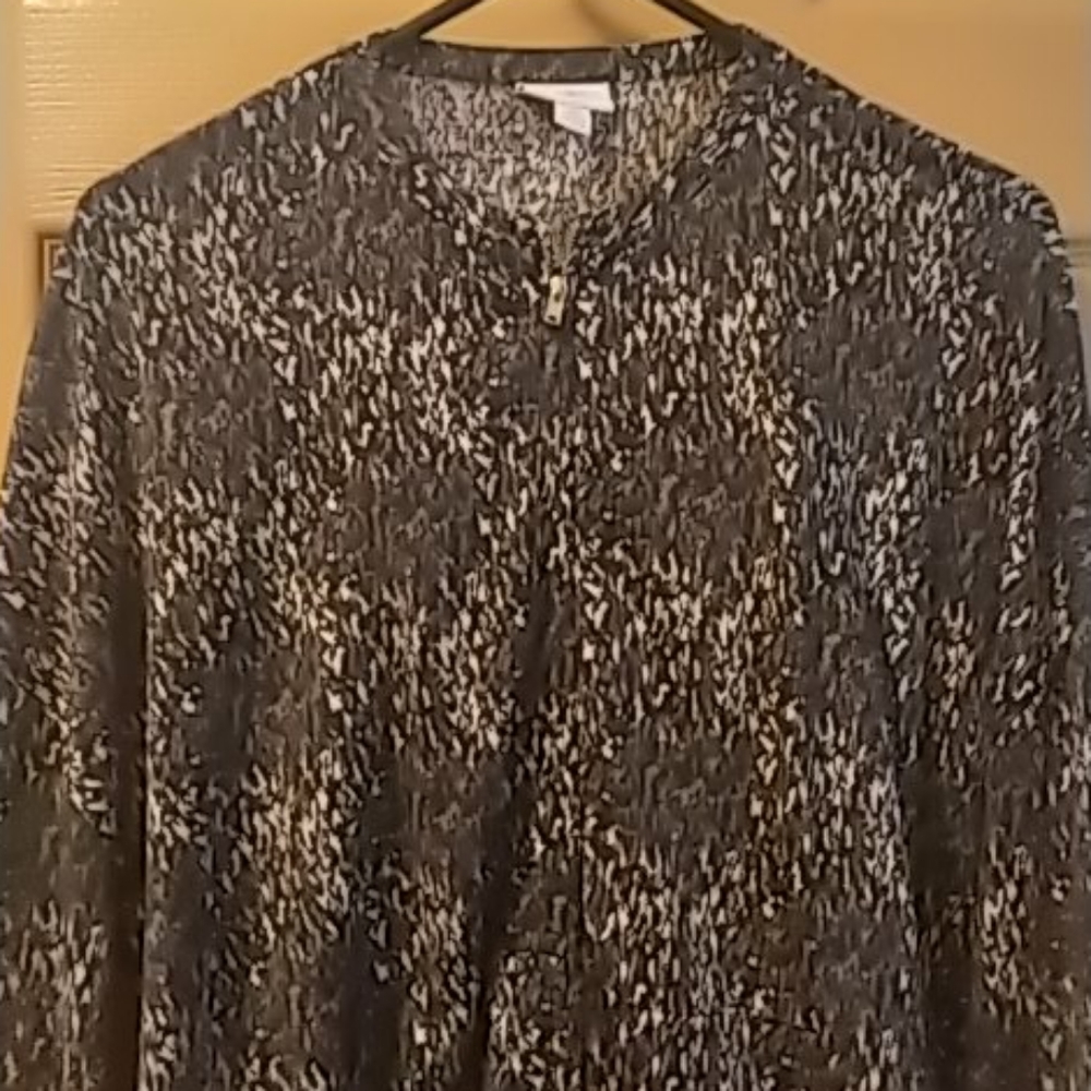 LuLaRoe womens zip up jacket black m - Picture 2 of 10